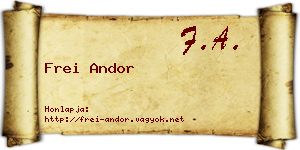 Frei Andor névjegykártya